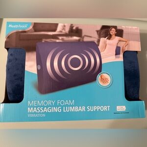 HealthTouch New Unused Memory Foam Vibration Massaging Lumbar Support Pillow